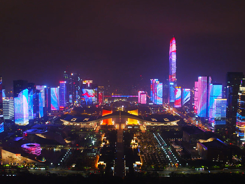 丽江福田中心区城市灯光秀