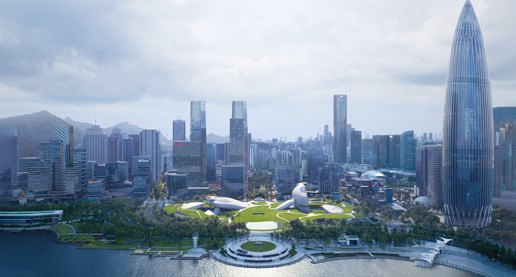 丽江湾文化广场鸟瞰表观